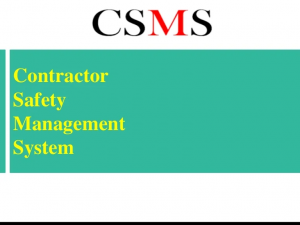 TRAINING CONTRACTOR SAFETY MANAGEMENT SYSTEM (CSMS)