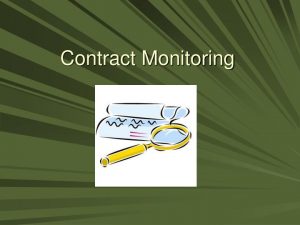 TRAINING ONLINE PROCUREMENT AND CONTRACT MONITORING